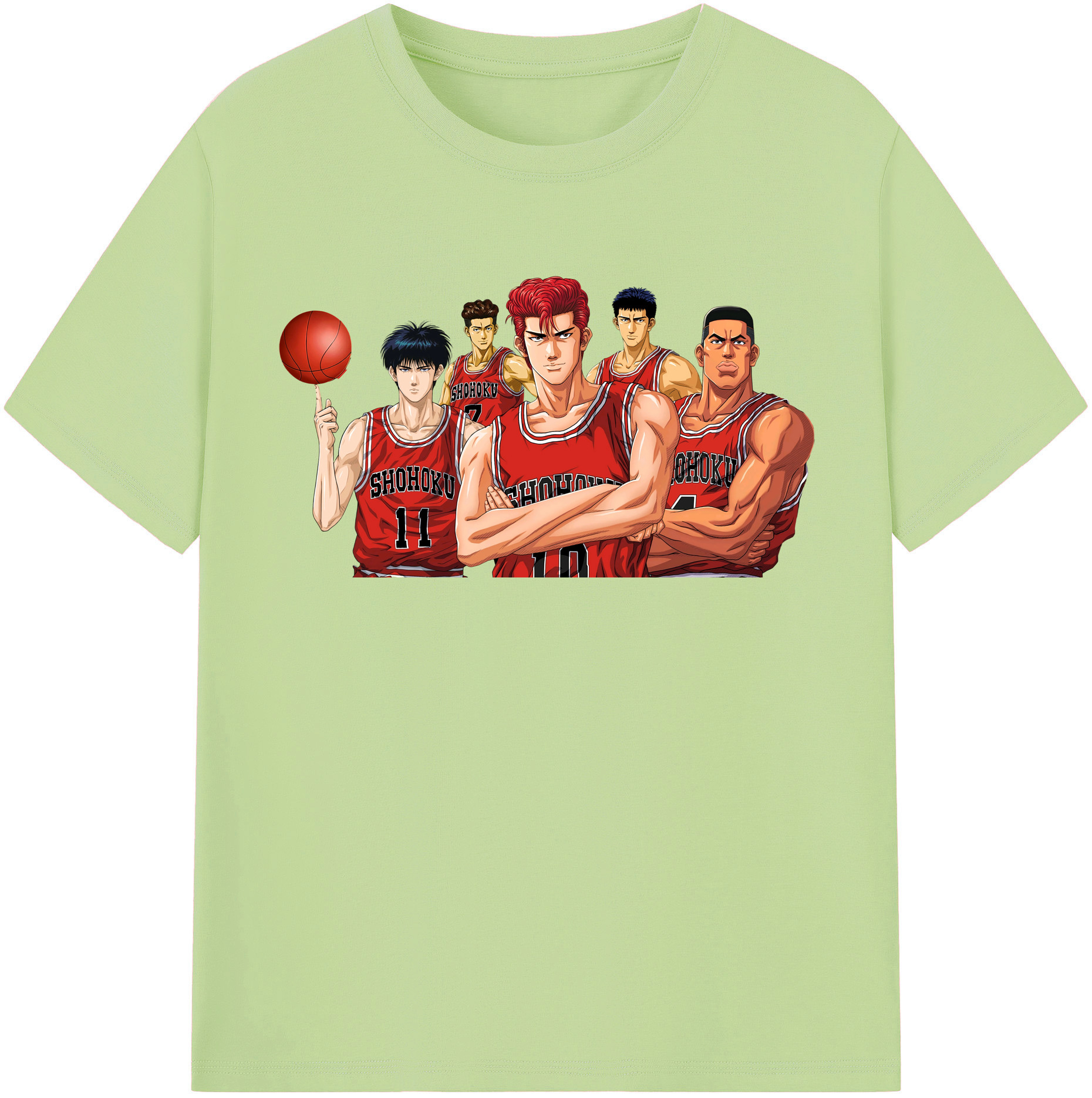 SLAM DUNK／スラムダンク 綿100％半袖Tシャツ（フロントプリント）